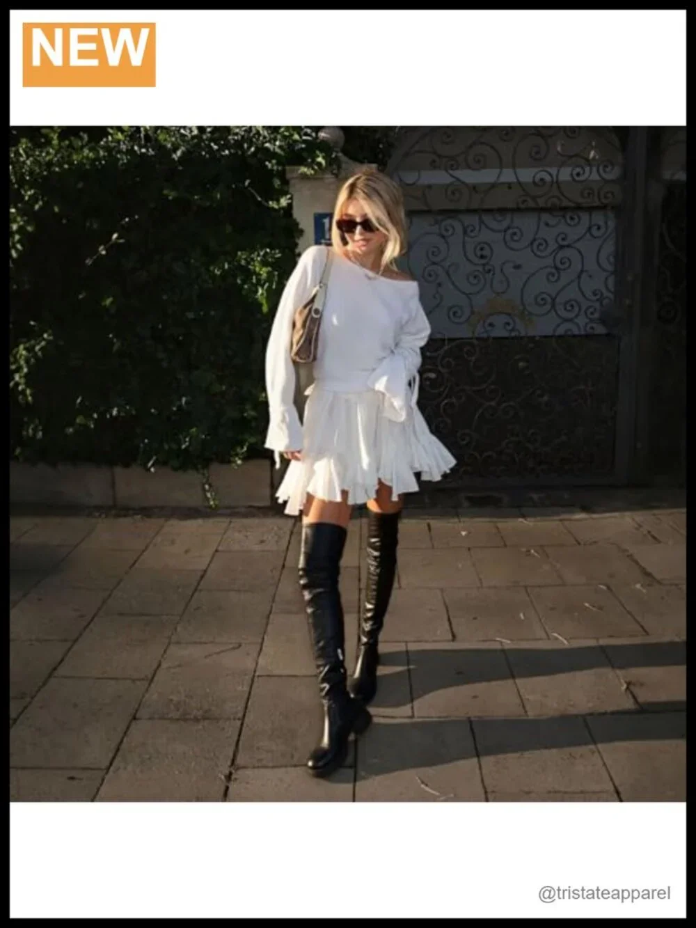 Over the Knee High Boots Chunky Heel Slip On Faux Leather Stretch Thigh High